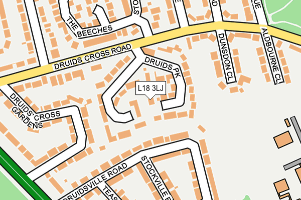 L18 3LJ map - OS OpenMap – Local (Ordnance Survey)