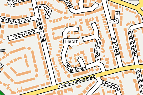 L18 3LT map - OS OpenMap – Local (Ordnance Survey)