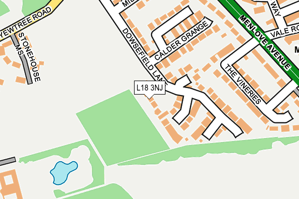 L18 3NJ map - OS OpenMap – Local (Ordnance Survey)