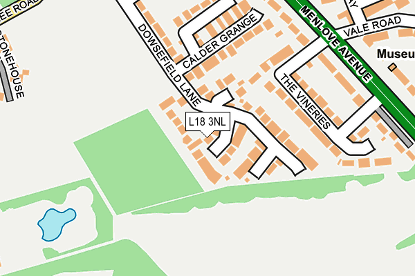 L18 3NL map - OS OpenMap – Local (Ordnance Survey)