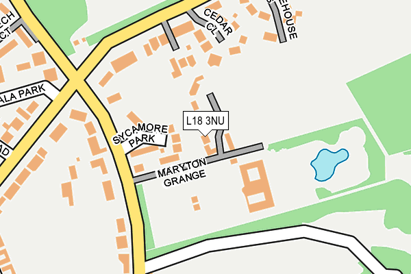 L18 3NU map - OS OpenMap – Local (Ordnance Survey)