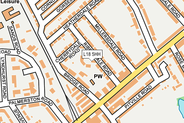 L18 5HH map - OS OpenMap – Local (Ordnance Survey)