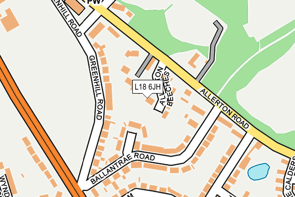 L18 6JH map - OS OpenMap – Local (Ordnance Survey)