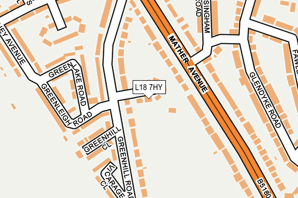 L18 7HY map - OS OpenMap – Local (Ordnance Survey)