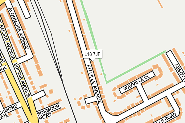 L18 7JF map - OS OpenMap – Local (Ordnance Survey)