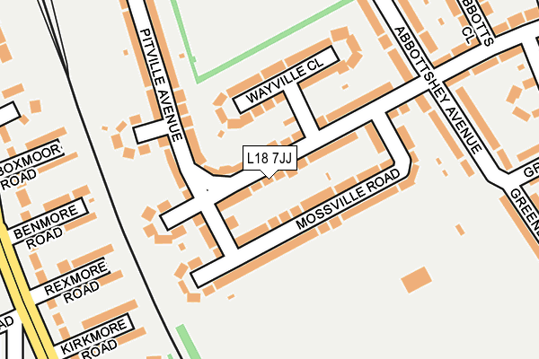 L18 7JJ map - OS OpenMap – Local (Ordnance Survey)