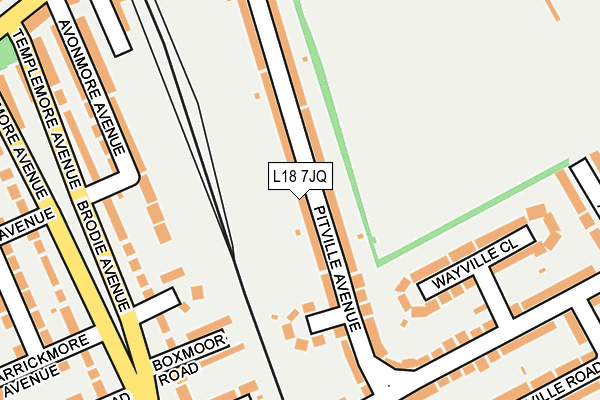 L18 7JQ map - OS OpenMap – Local (Ordnance Survey)
