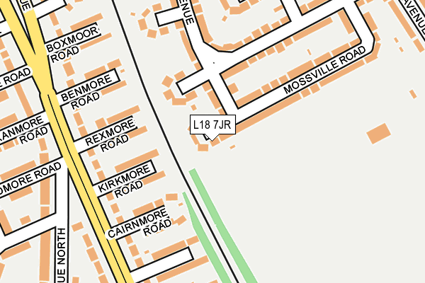 L18 7JR map - OS OpenMap – Local (Ordnance Survey)