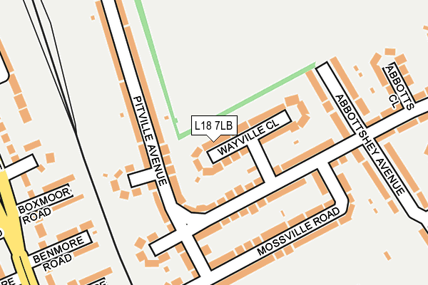 L18 7LB map - OS OpenMap – Local (Ordnance Survey)