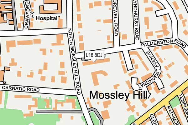 L18 8DJ map - OS OpenMap – Local (Ordnance Survey)