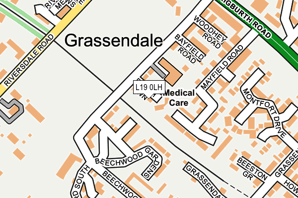 L19 0LH map - OS OpenMap – Local (Ordnance Survey)