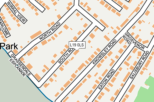 L19 0LS map - OS OpenMap – Local (Ordnance Survey)