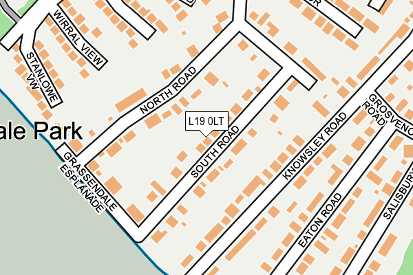 L19 0LT map - OS OpenMap – Local (Ordnance Survey)