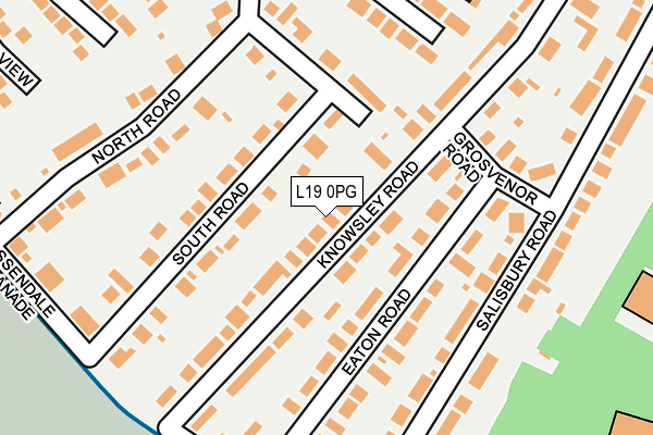 L19 0PG map - OS OpenMap – Local (Ordnance Survey)