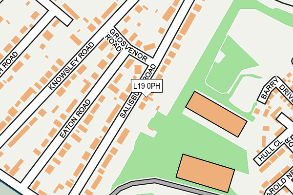 L19 0PH map - OS OpenMap – Local (Ordnance Survey)