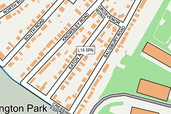 L19 0PN map - OS OpenMap – Local (Ordnance Survey)