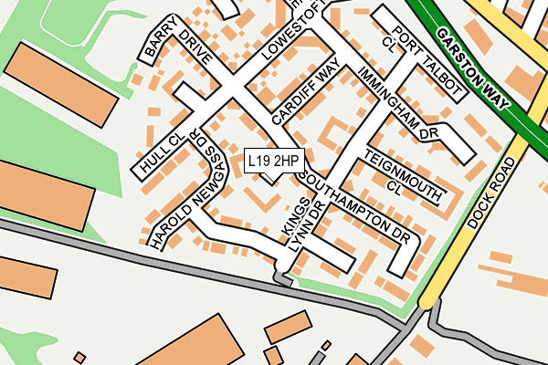 L19 2HP map - OS OpenMap – Local (Ordnance Survey)