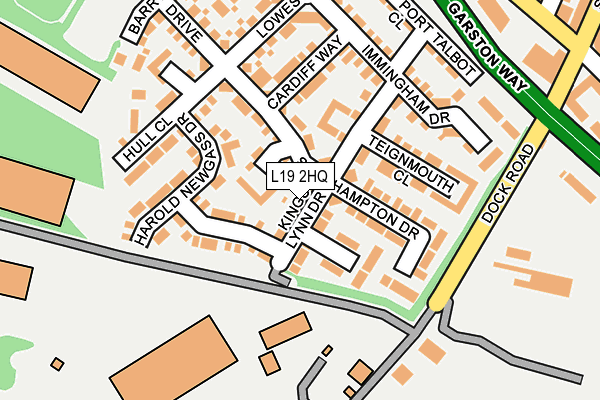 L19 2HQ map - OS OpenMap – Local (Ordnance Survey)