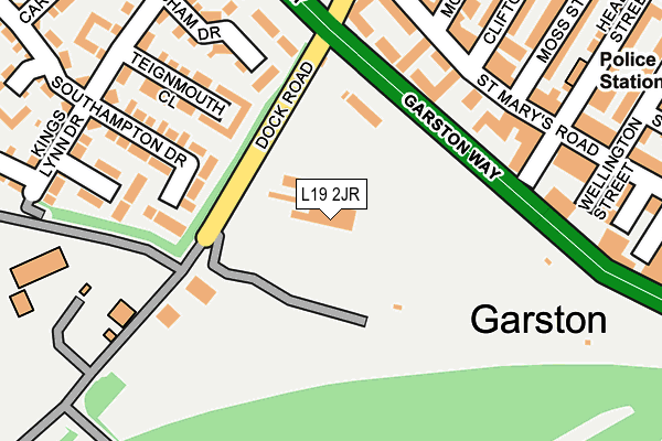 L19 2JR map - OS OpenMap – Local (Ordnance Survey)