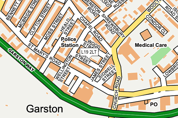 L19 2LT map - OS OpenMap – Local (Ordnance Survey)