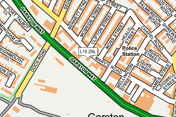 L19 2NL map - OS OpenMap – Local (Ordnance Survey)