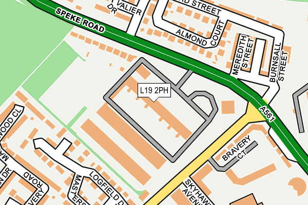 L19 2PH map - OS OpenMap – Local (Ordnance Survey)