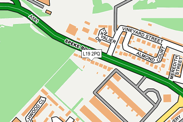 L19 2PQ map - OS OpenMap – Local (Ordnance Survey)