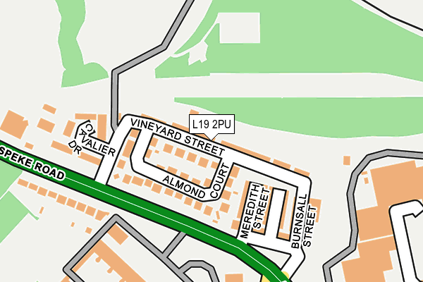 L19 2PU map - OS OpenMap – Local (Ordnance Survey)