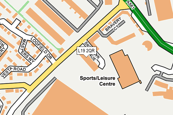 L19 2QR map - OS OpenMap – Local (Ordnance Survey)