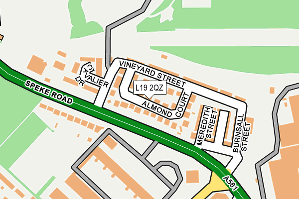 L19 2QZ map - OS OpenMap – Local (Ordnance Survey)