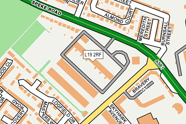 L19 2RF map - OS OpenMap – Local (Ordnance Survey)