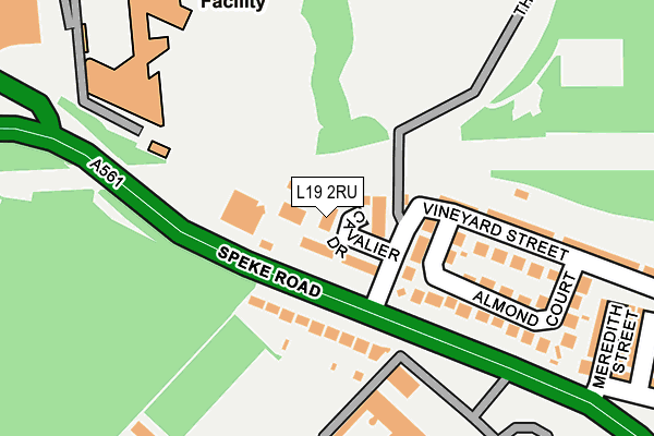 L19 2RU map - OS OpenMap – Local (Ordnance Survey)