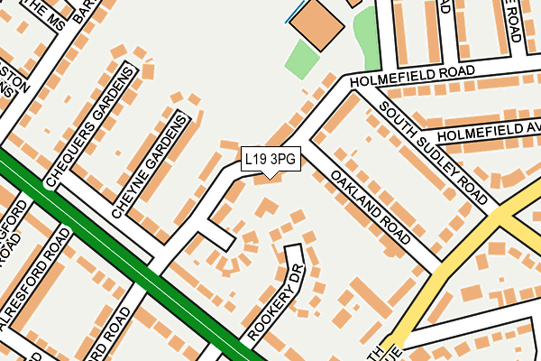 L19 3PG map - OS OpenMap – Local (Ordnance Survey)