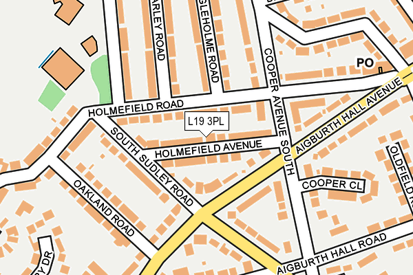 L19 3PL map - OS OpenMap – Local (Ordnance Survey)