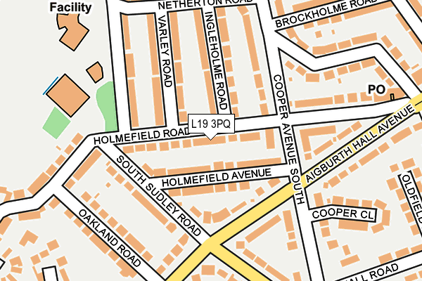 L19 3PQ map - OS OpenMap – Local (Ordnance Survey)