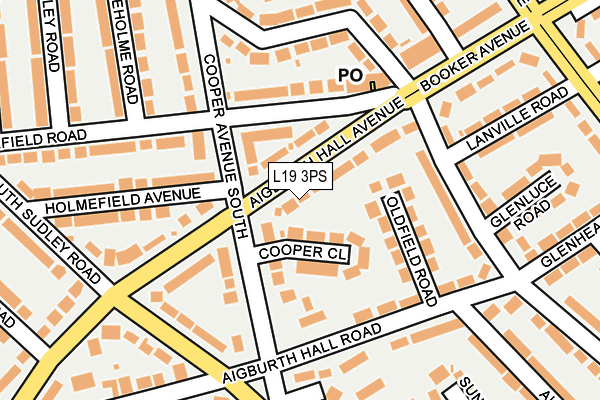L19 3PS map - OS OpenMap – Local (Ordnance Survey)