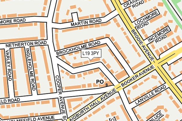 L19 3PY map - OS OpenMap – Local (Ordnance Survey)