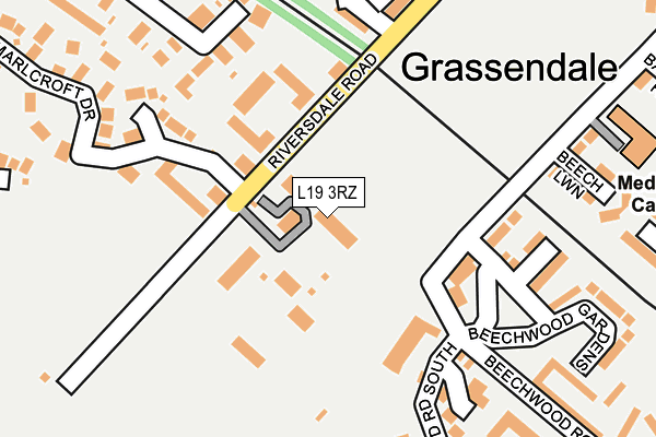 L19 3RZ map - OS OpenMap – Local (Ordnance Survey)