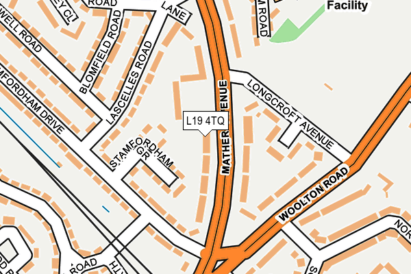 L19 4TQ map - OS OpenMap – Local (Ordnance Survey)