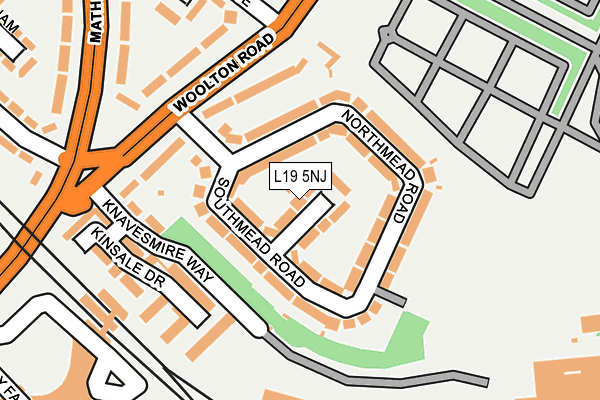 L19 5NJ map - OS OpenMap – Local (Ordnance Survey)
