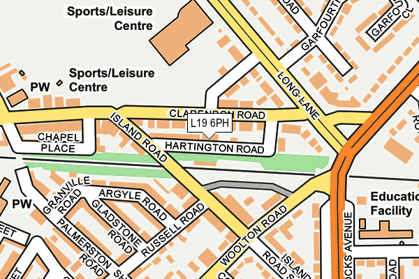 L19 6PH map - OS OpenMap – Local (Ordnance Survey)