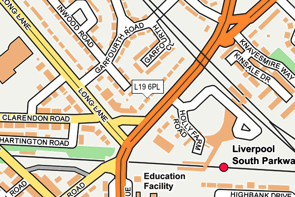 L19 6PL map - OS OpenMap – Local (Ordnance Survey)