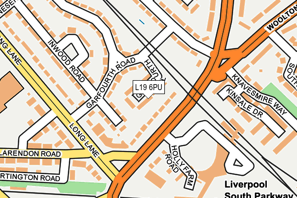 L19 6PU map - OS OpenMap – Local (Ordnance Survey)