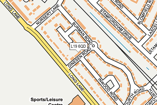 L19 6QD map - OS OpenMap – Local (Ordnance Survey)