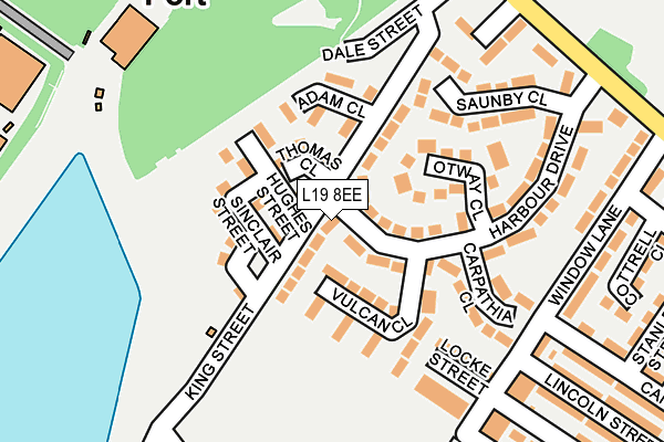 L19 8EE map - OS OpenMap – Local (Ordnance Survey)