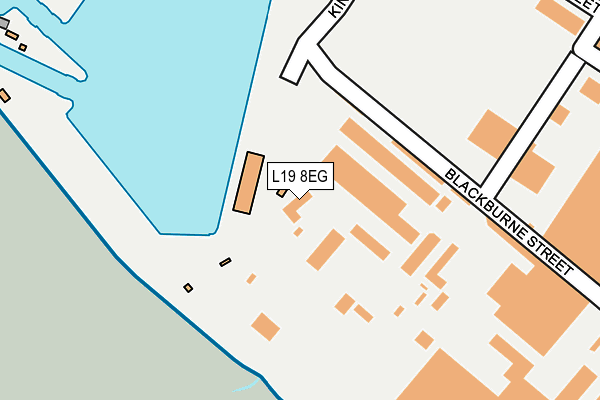 L19 8EG map - OS OpenMap – Local (Ordnance Survey)