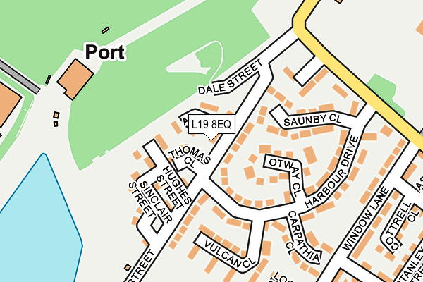 L19 8EQ map - OS OpenMap – Local (Ordnance Survey)