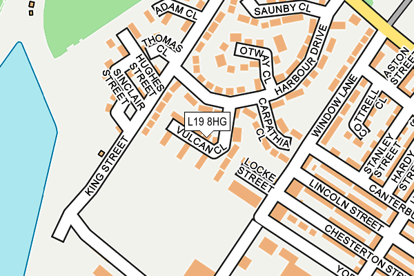 L19 8HG map - OS OpenMap – Local (Ordnance Survey)