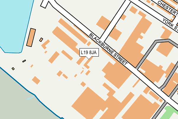 L19 8JA map - OS OpenMap – Local (Ordnance Survey)