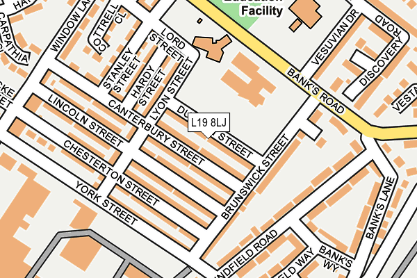L19 8LJ map - OS OpenMap – Local (Ordnance Survey)